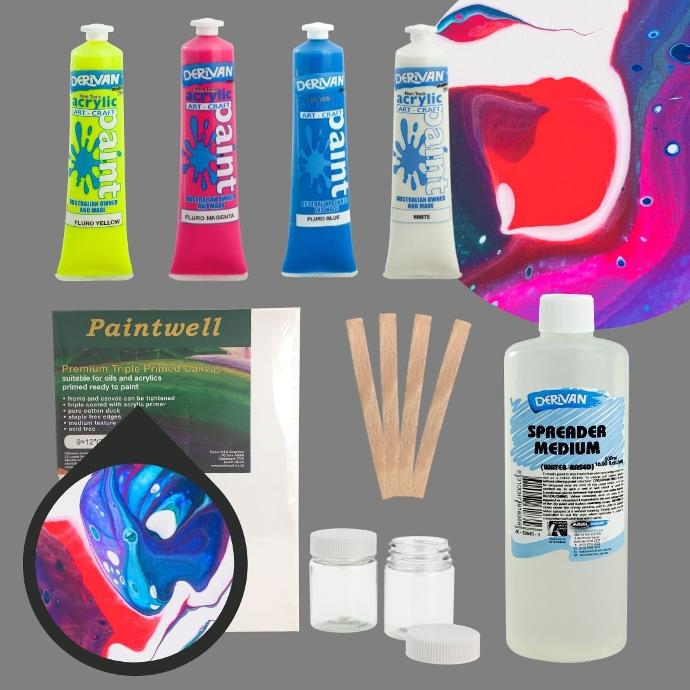 REGULAR FLUROFUN SET paint pouring kit 