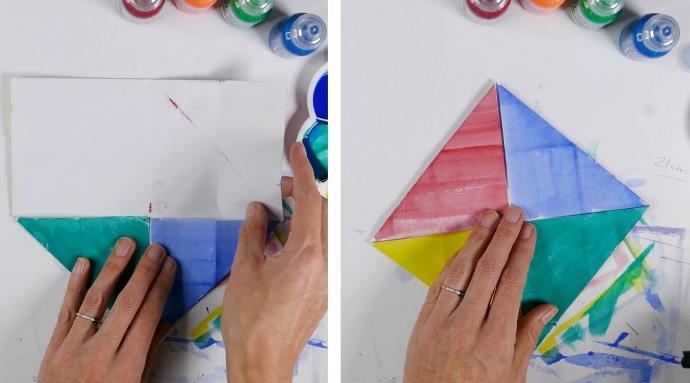 Glitter craft easy origami step 8