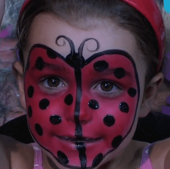 Face paint design Ladybug