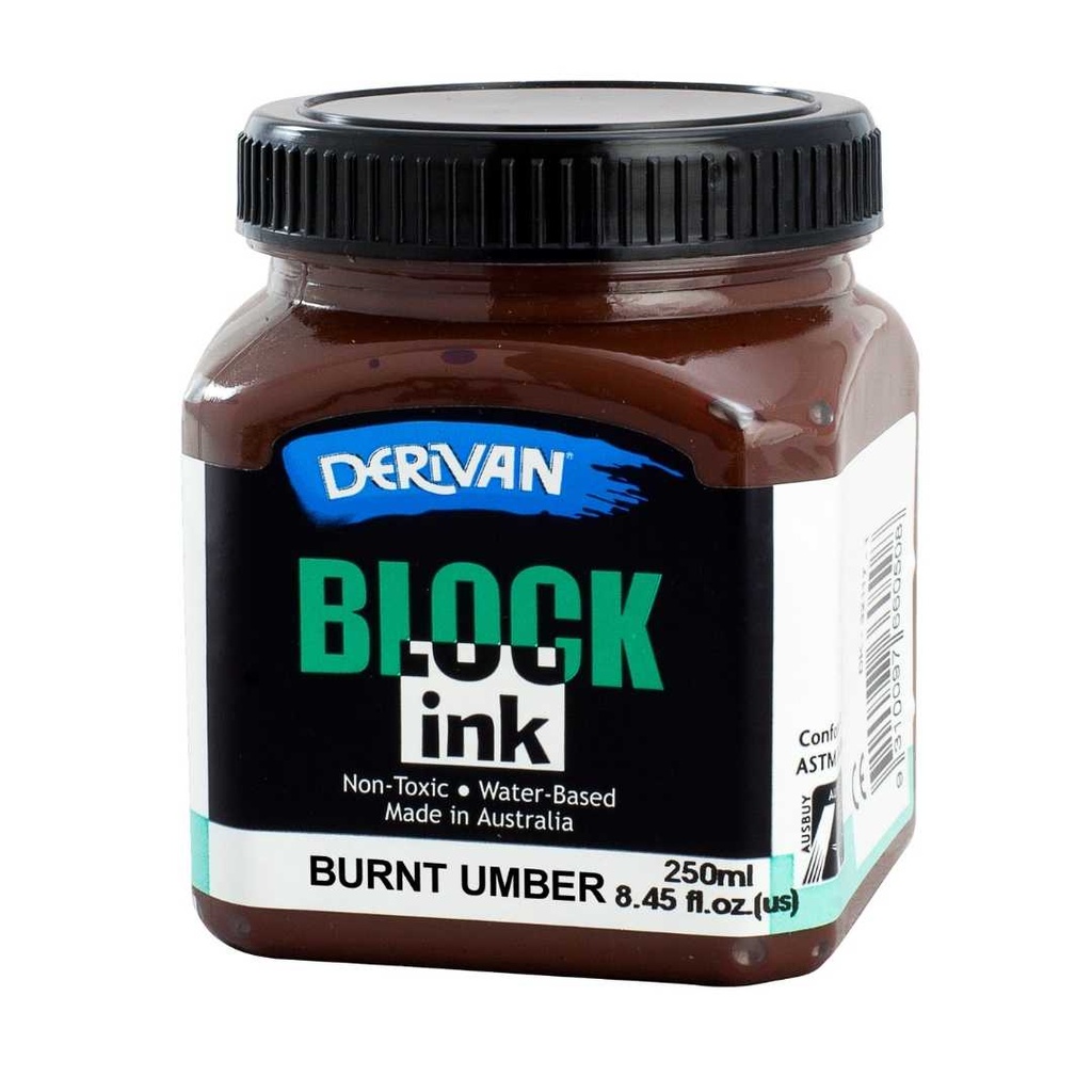  BLOCK INK 250ML BURNT UMBER