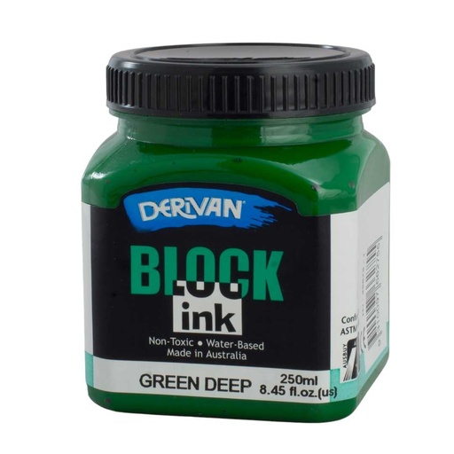 [1B2GD]  BLOCK INK 250ML GREEN DEEP